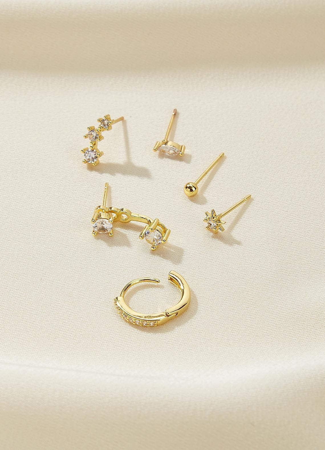 front Dainty Stud Earring Sets