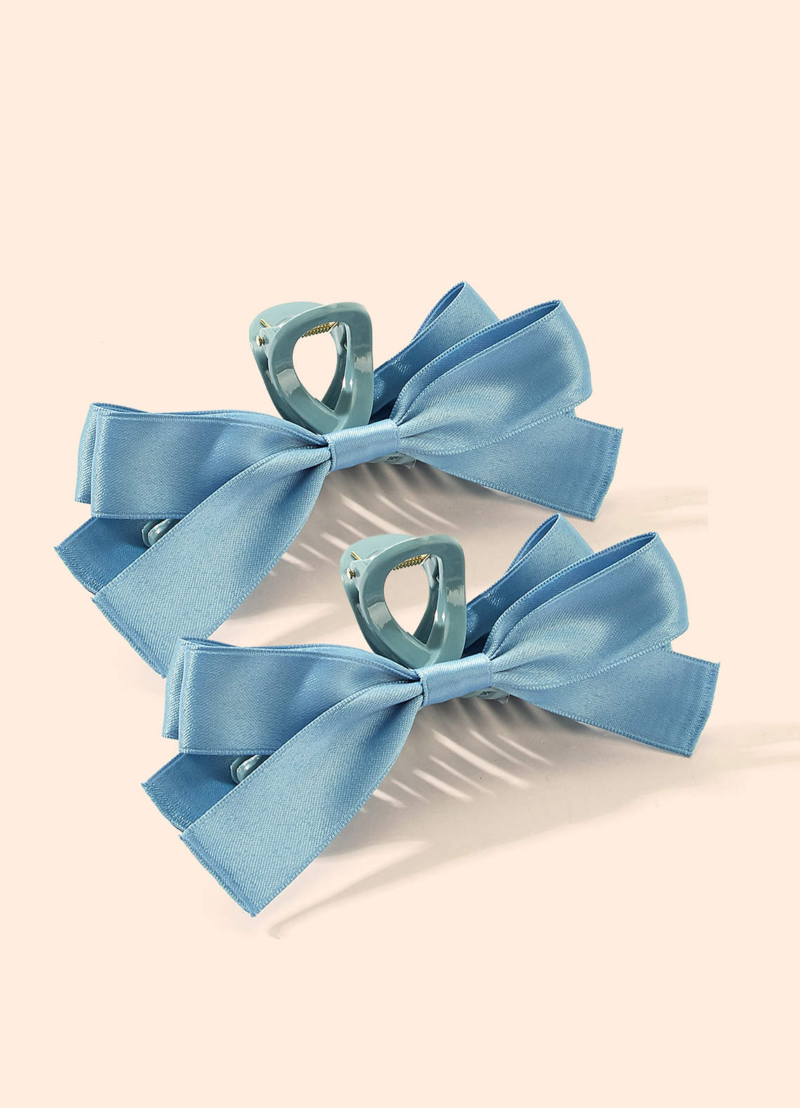 front Pack of 2 Bow Hair Claw Clip