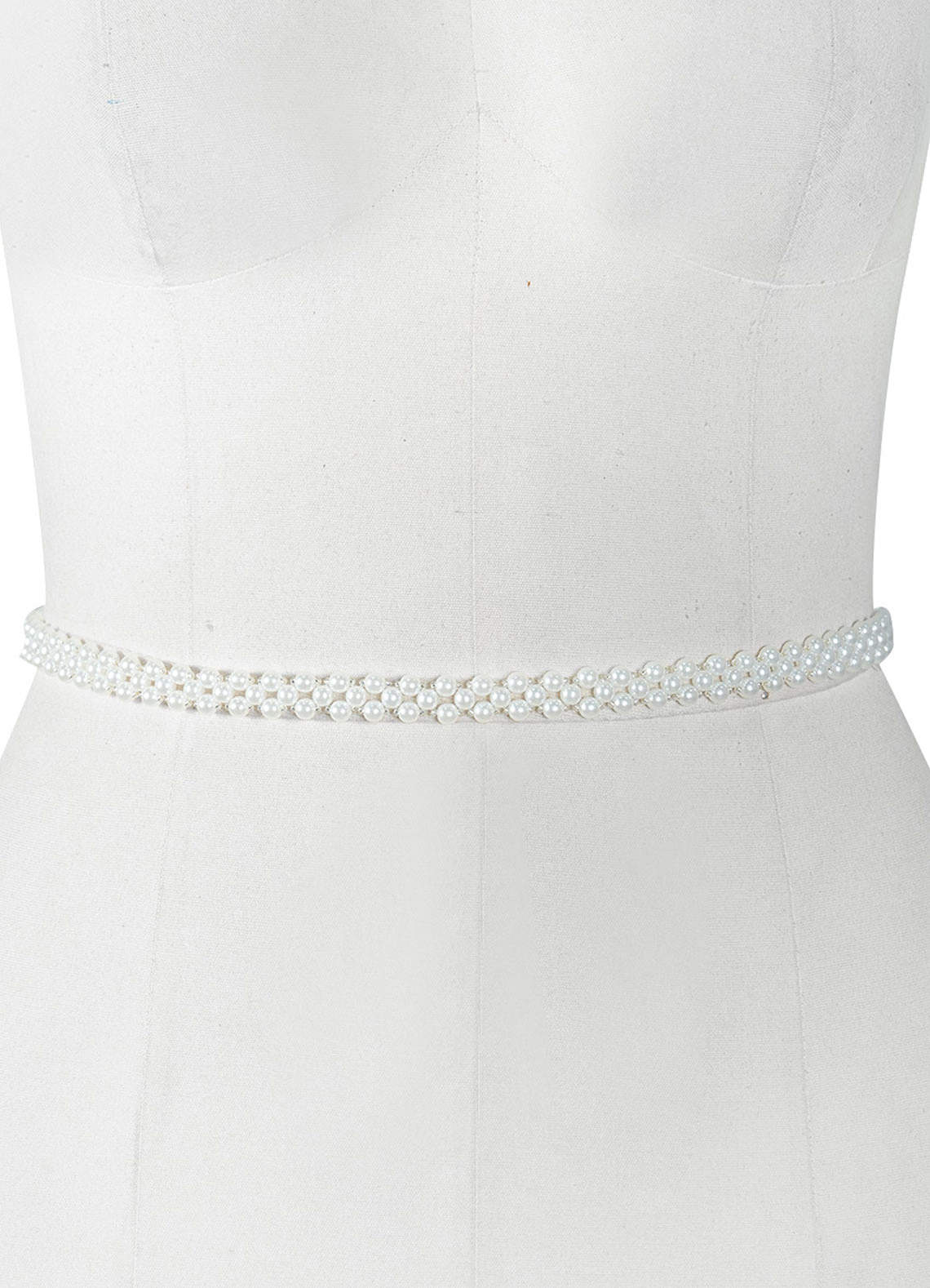 front Pearls and Organza Sashes