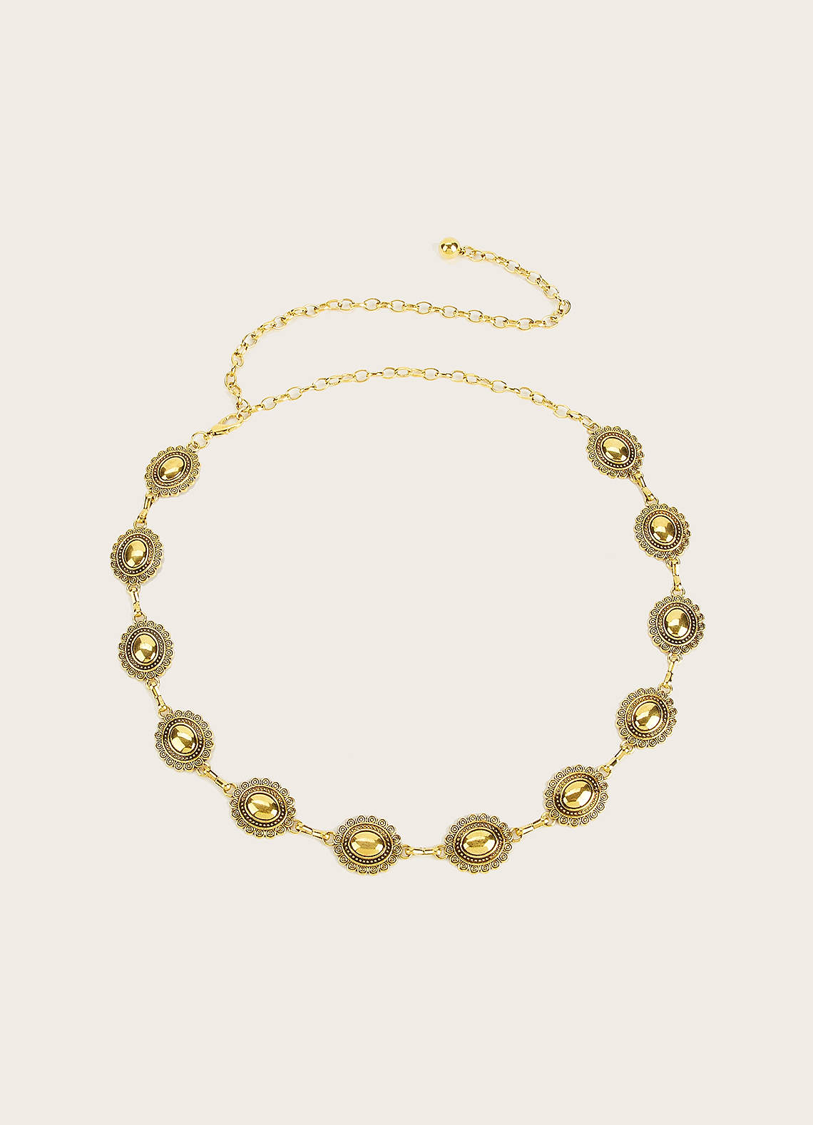 front Antique Metal Chain Belt