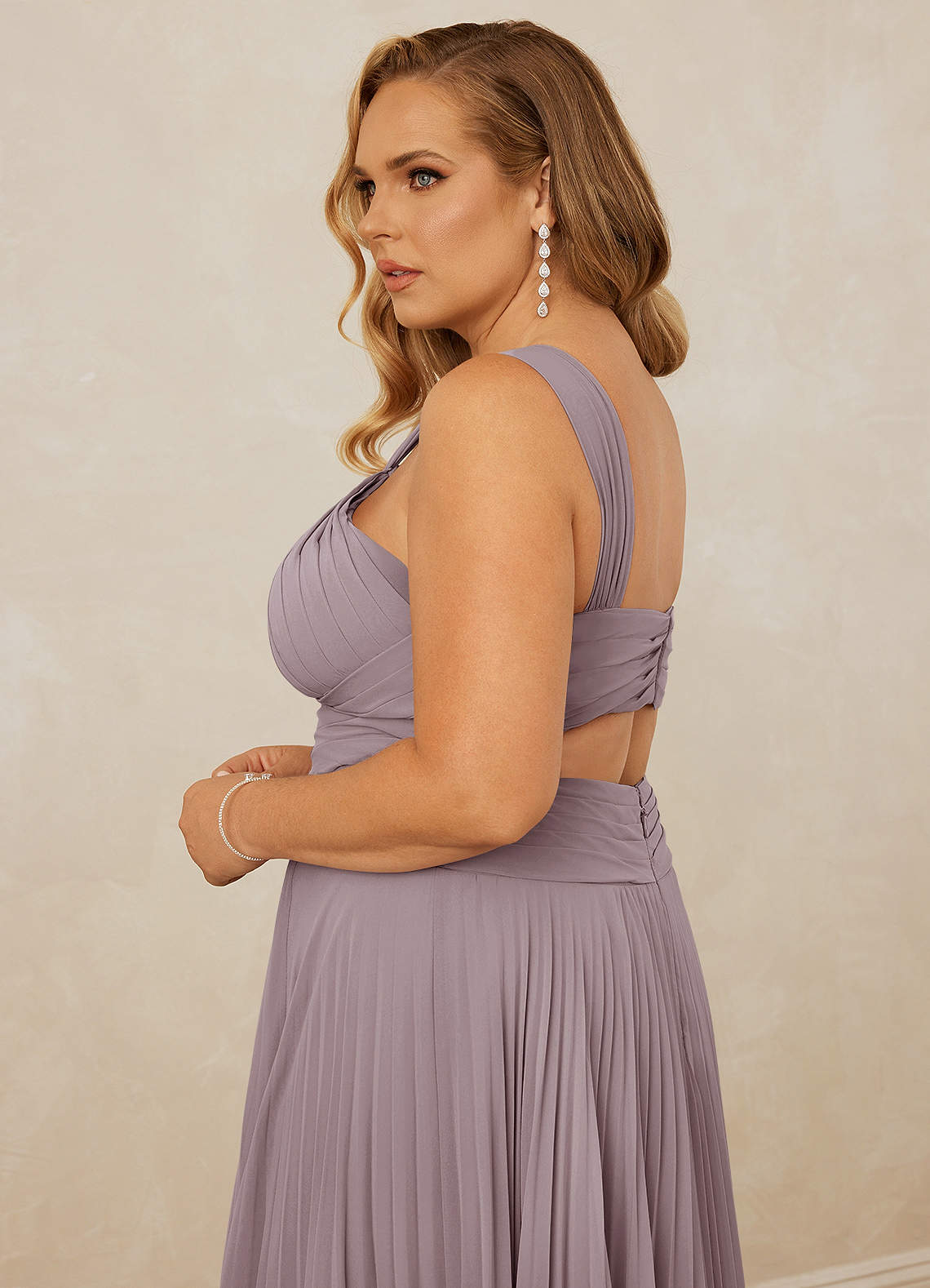 Christian Siriano Bridal for Azazie 1009 Bridesmaid Dresses Pleated Halter Chiffon A-Line Dress image9