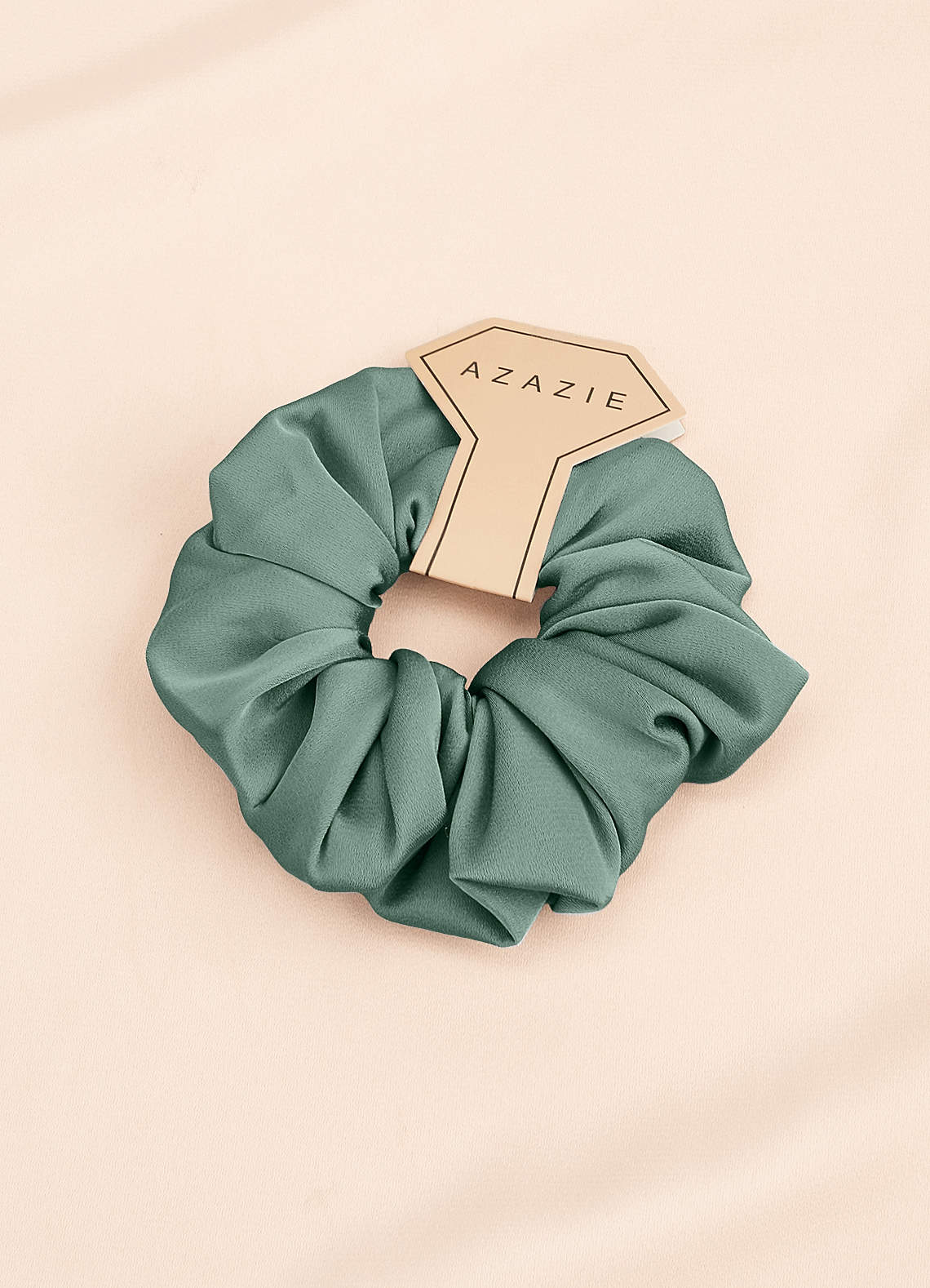 front Matching Color Bridesmaid Stretch Satin Over Size Scrunchies