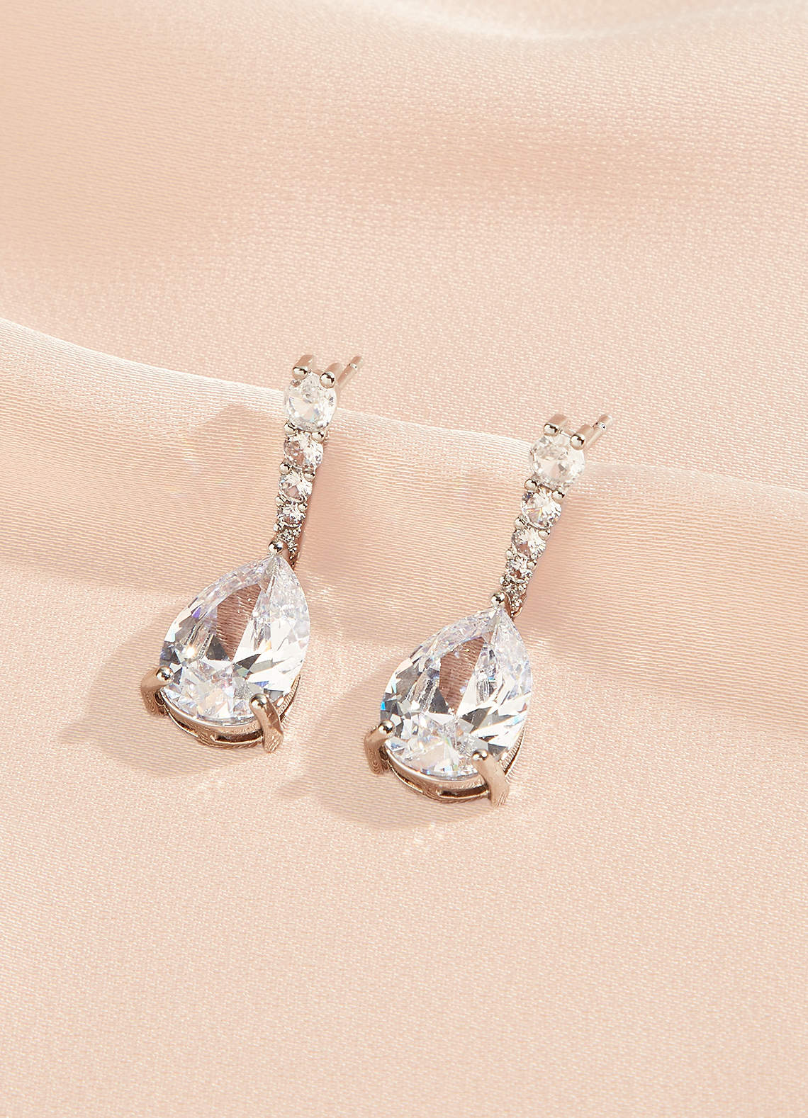 front Vintage Rhinestone Drop Earrings