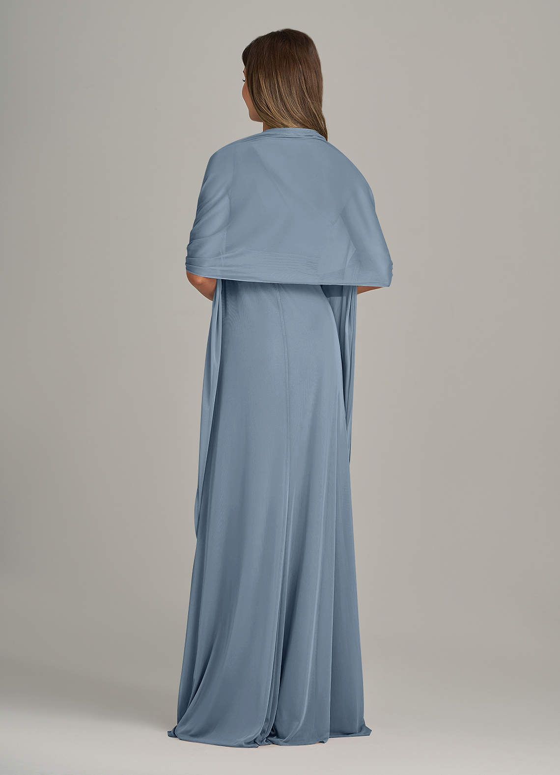 front Azazie Matching Color Mesh Shawl