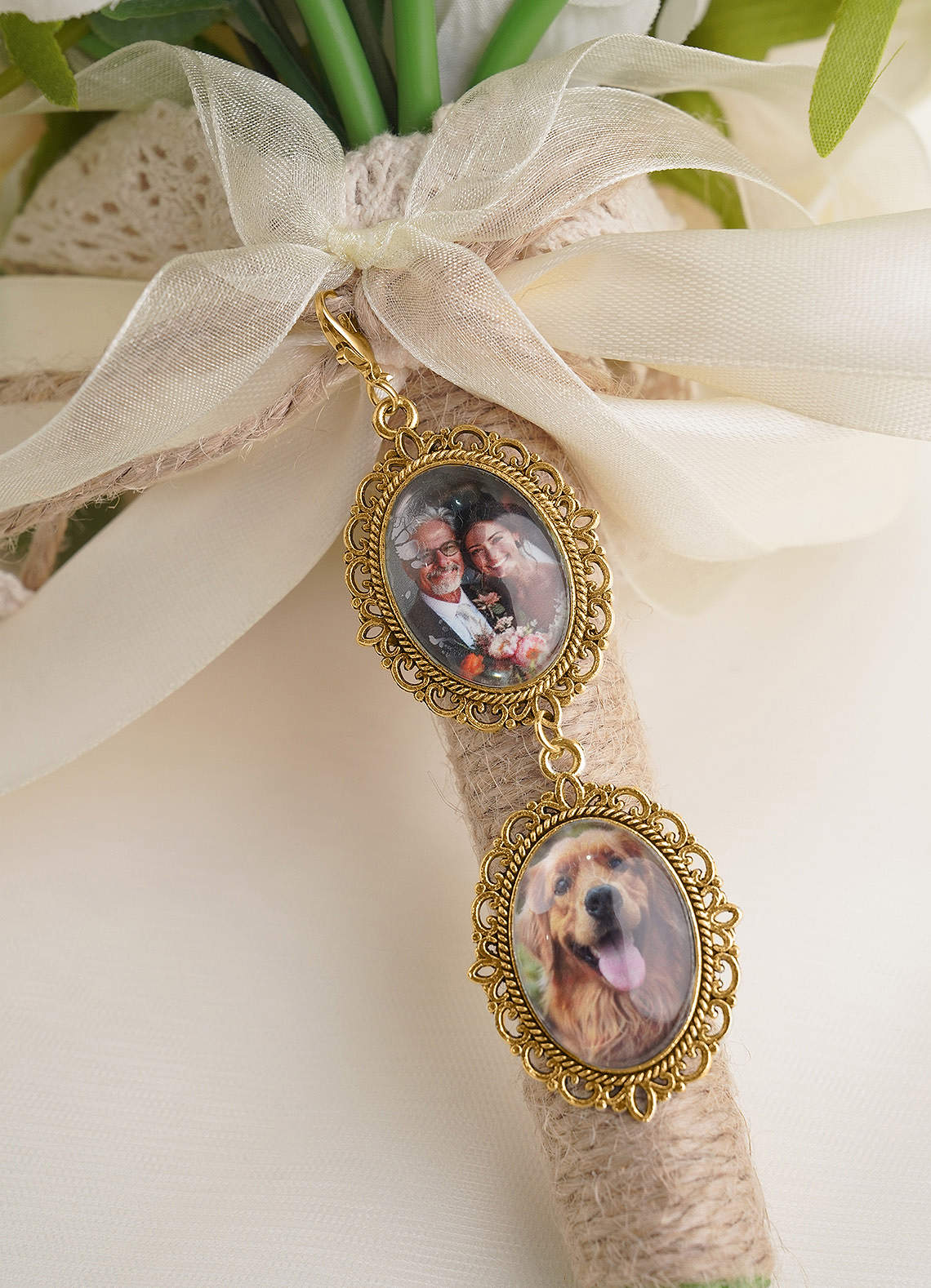 front Personalized Double Photo Charms