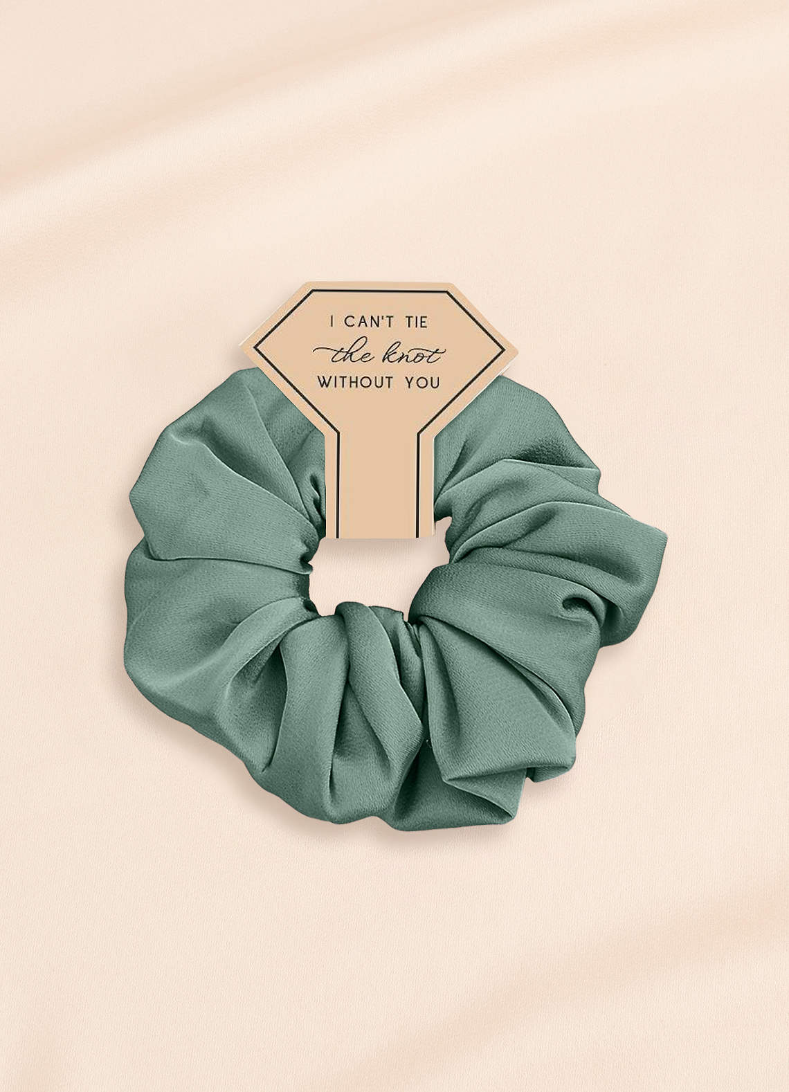 front Matching Color Bridesmaid Stretch Satin Over Size Scrunchies