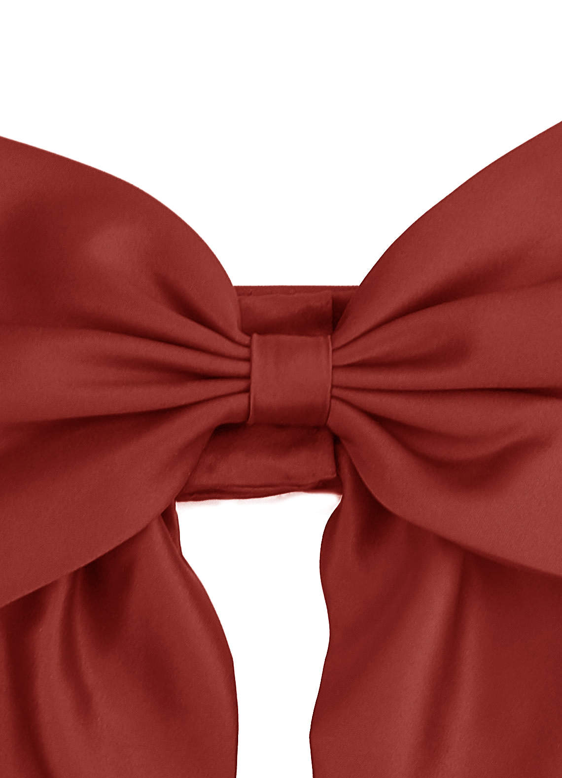 front Matching Color Matte Satin Sash with Back Bow