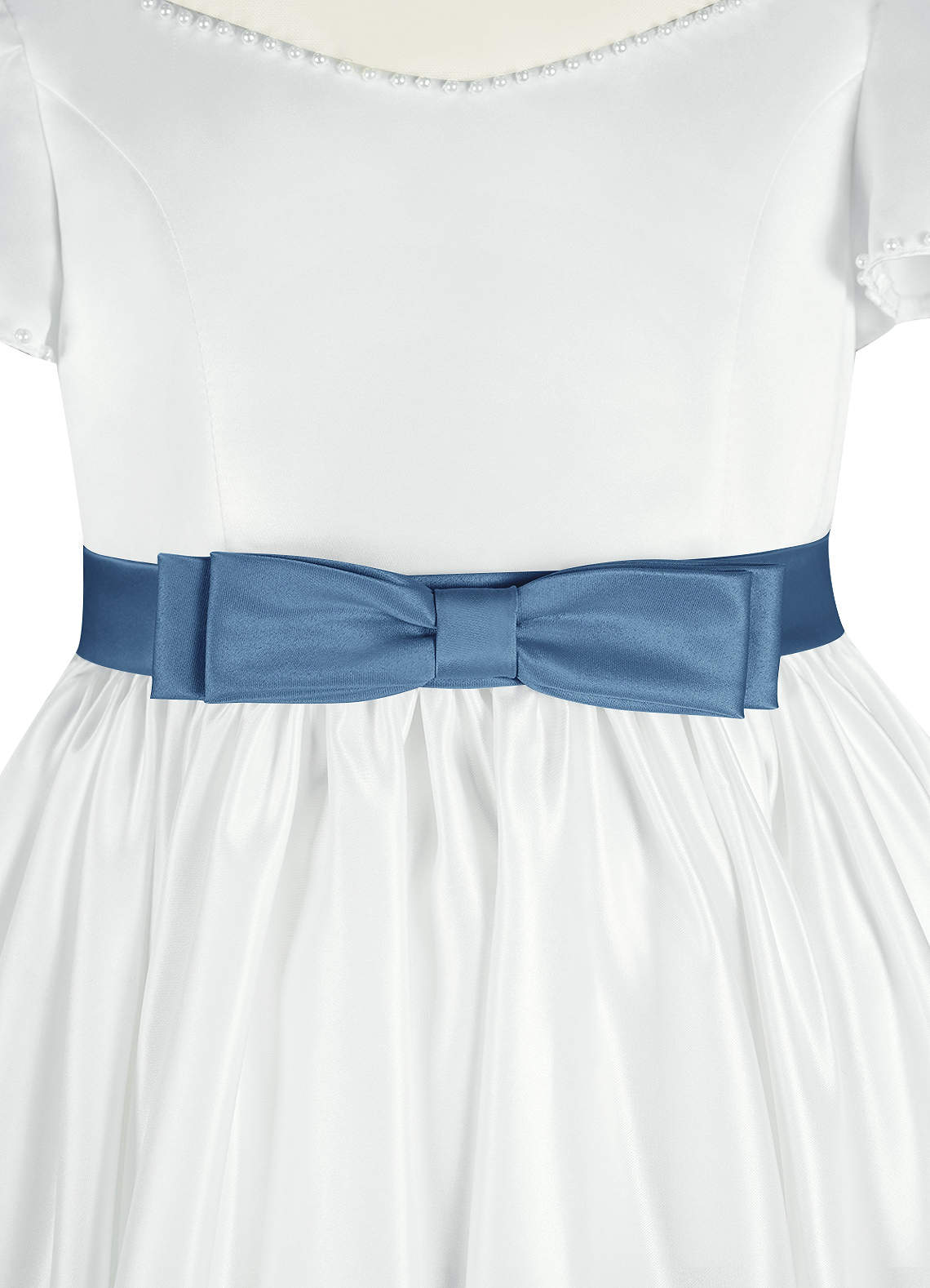 front Azazie Matching Color Satin Layered Bow Sash