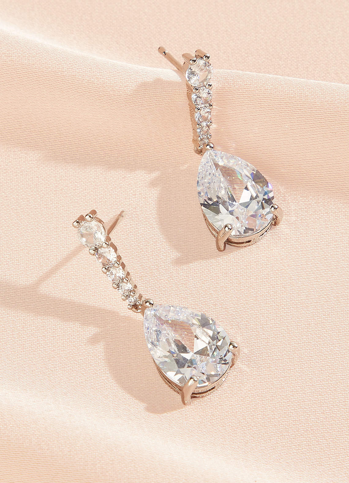 front Vintage Rhinestone Drop Earrings