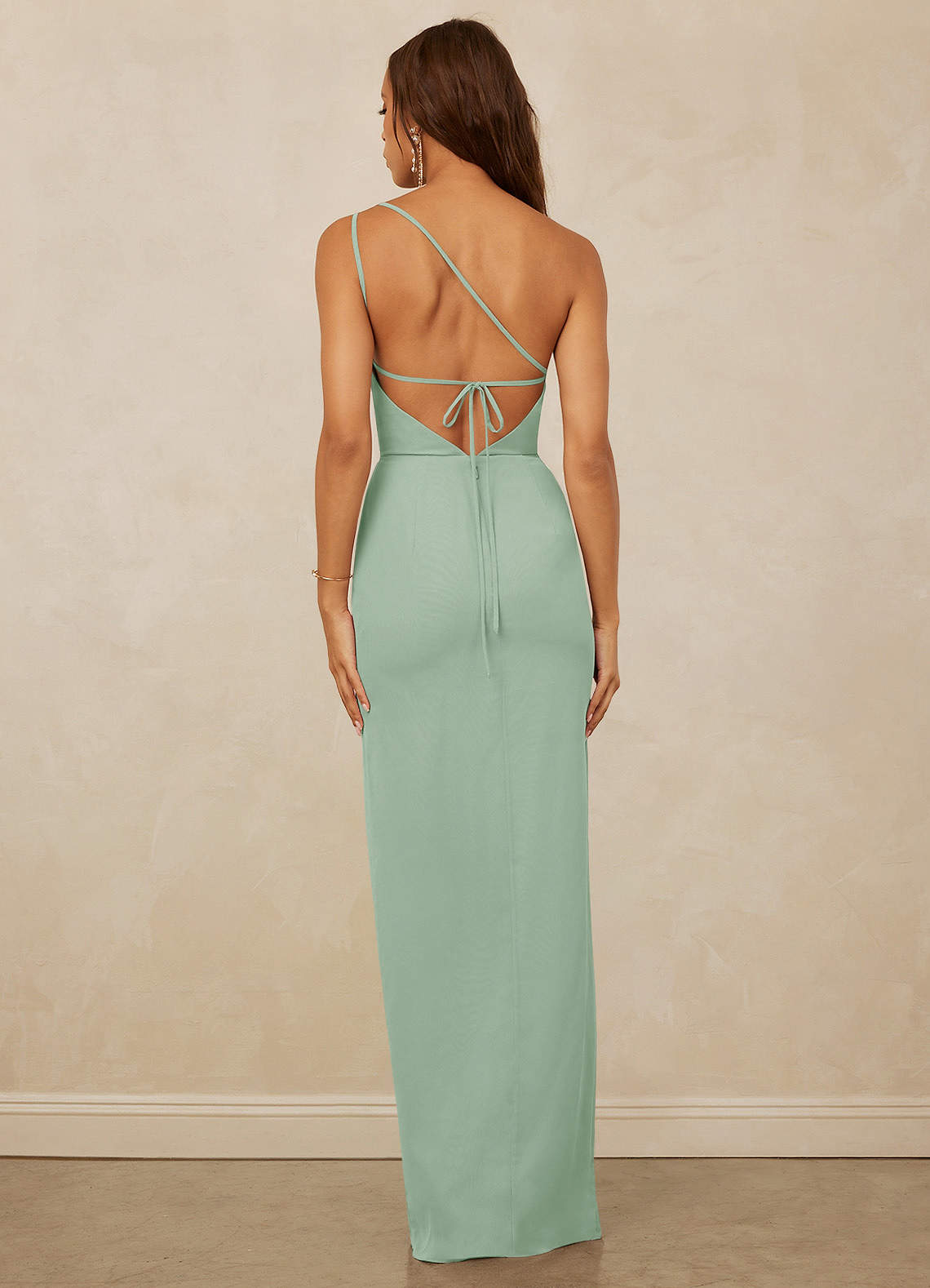 Christian Siriano Bridal for Azazie 1003 Bridesmaid Dresses One Shoulder Chiffon Sheath Dress image1