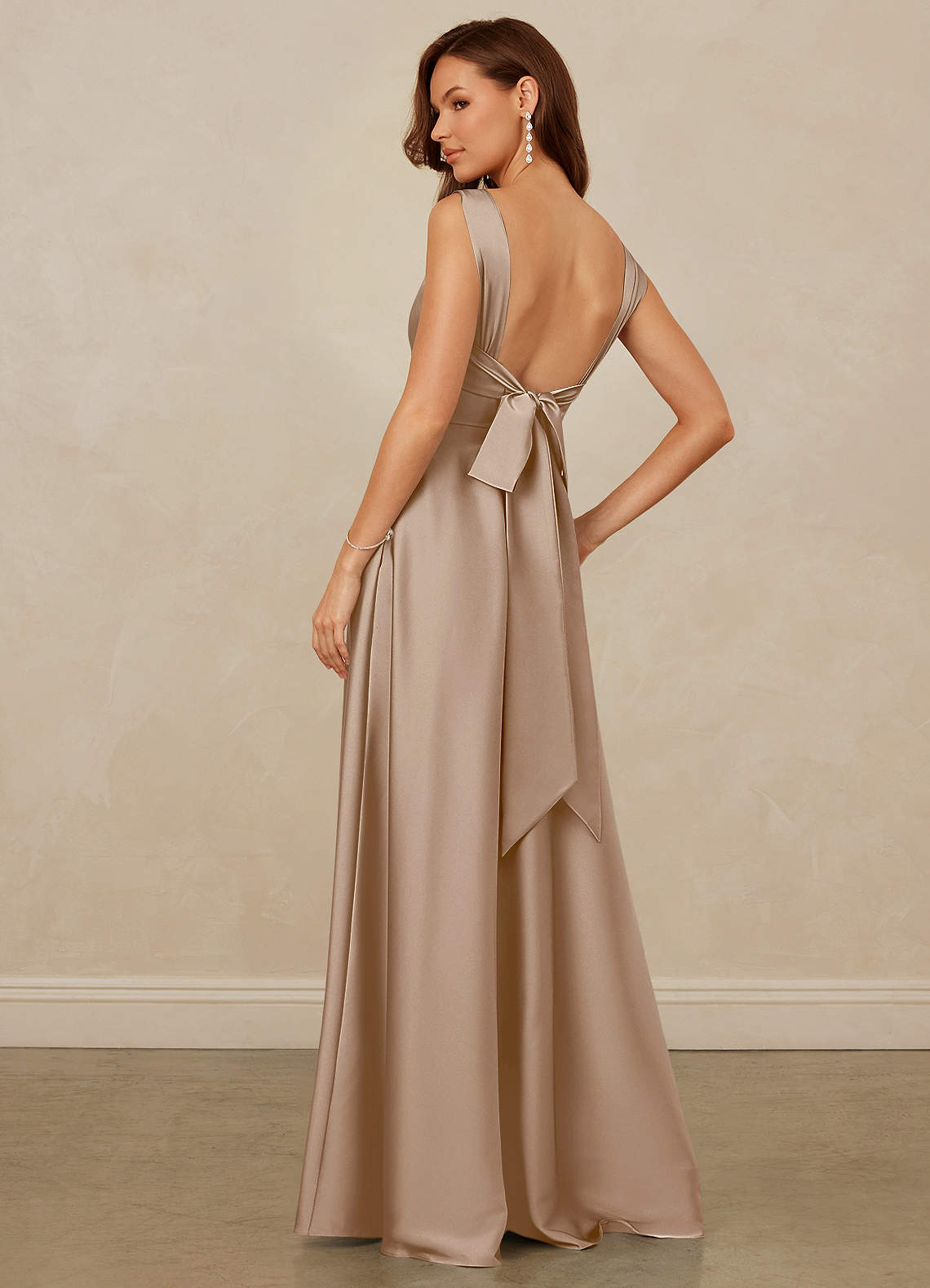 Christian Siriano Bridal for Azazie 1001 Bridesmaid Dresses Cowl Neck Stretch Satin A-line Dress image1