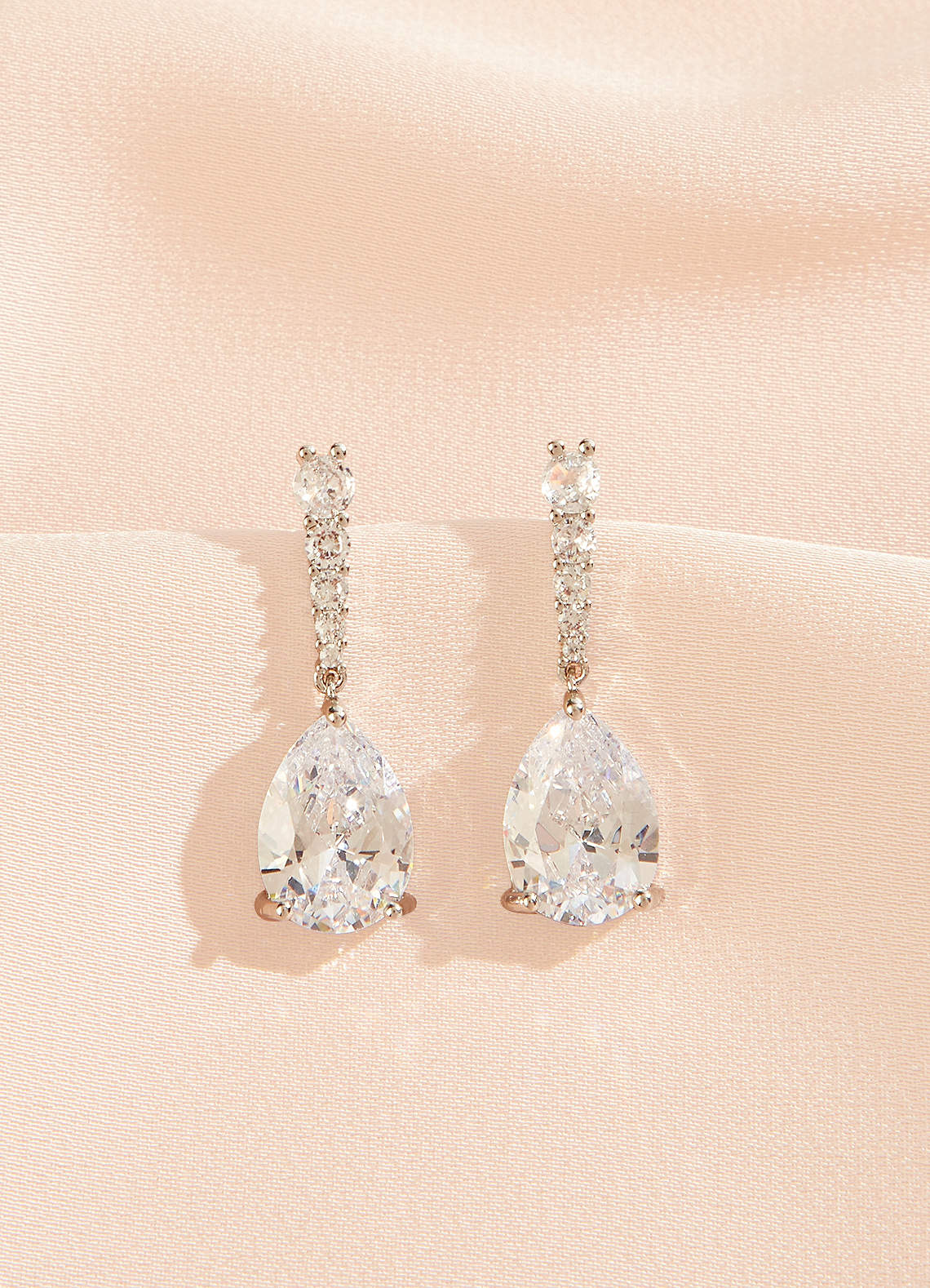 front Vintage Rhinestone Drop Earrings