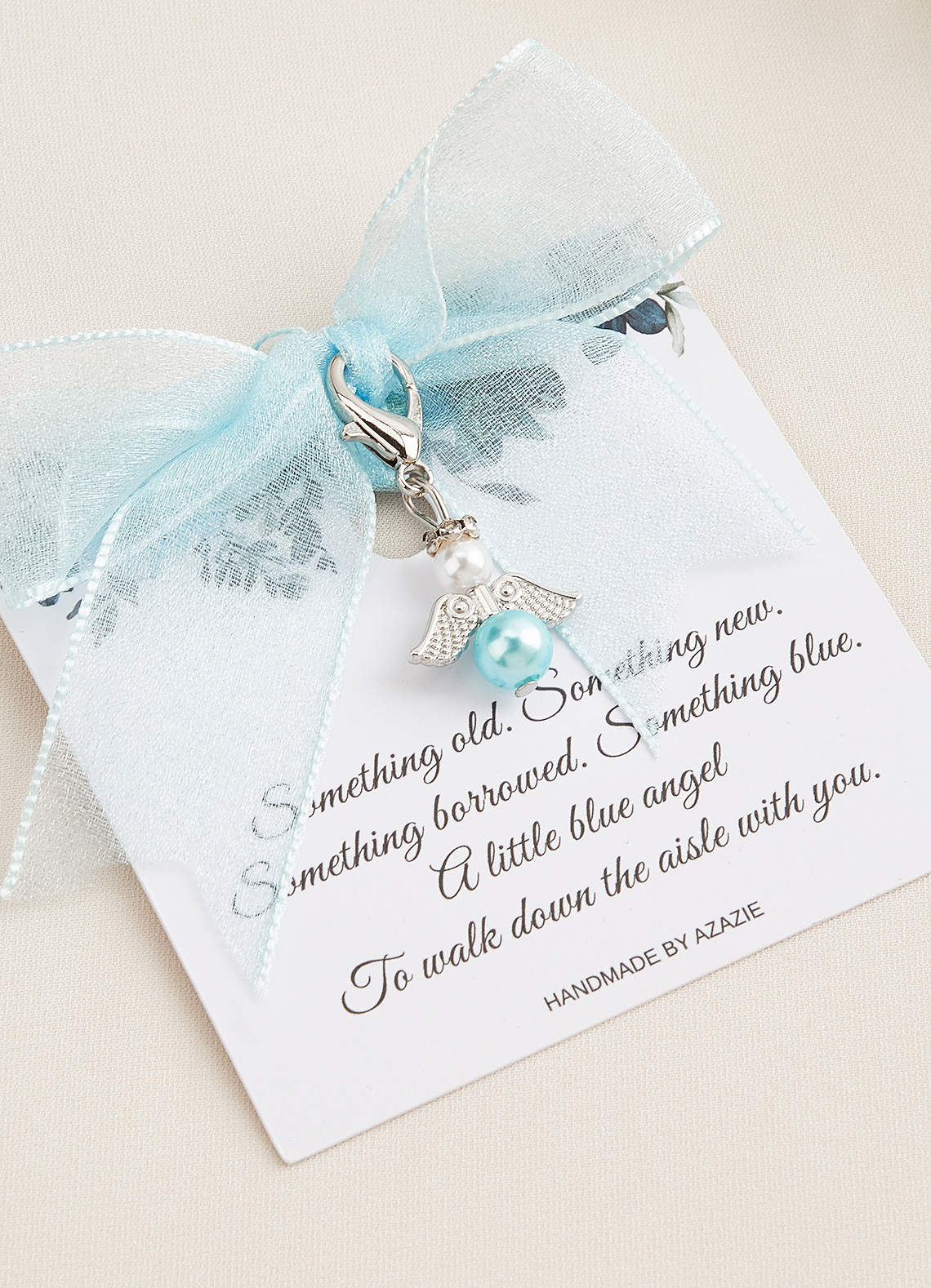 front Something Blue Angel Charm