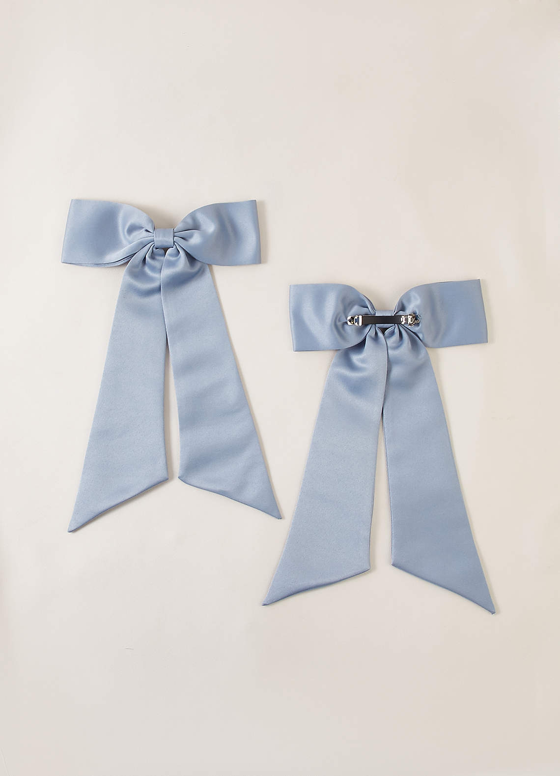 front Matching Color Bow Hair Clip Set