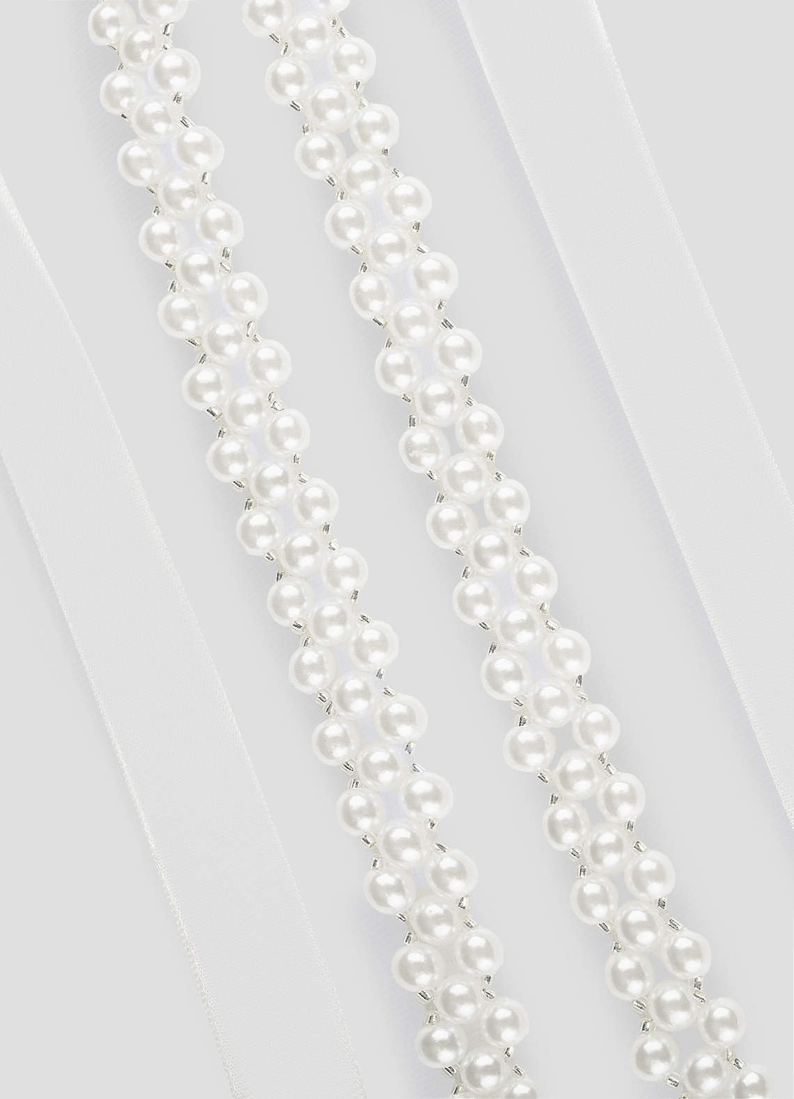 front Pearls and Organza Sashes