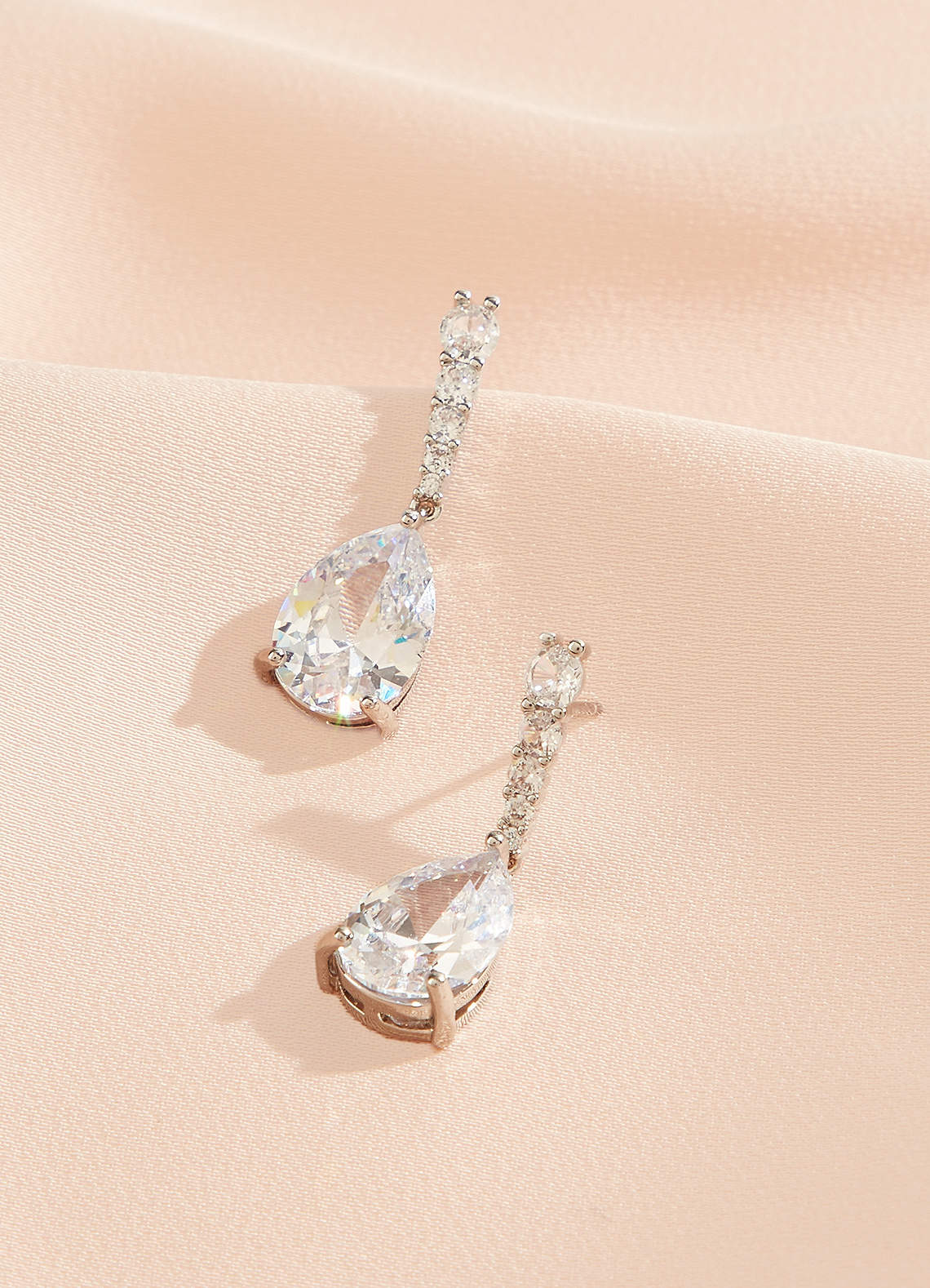 front Vintage Rhinestone Drop Earrings