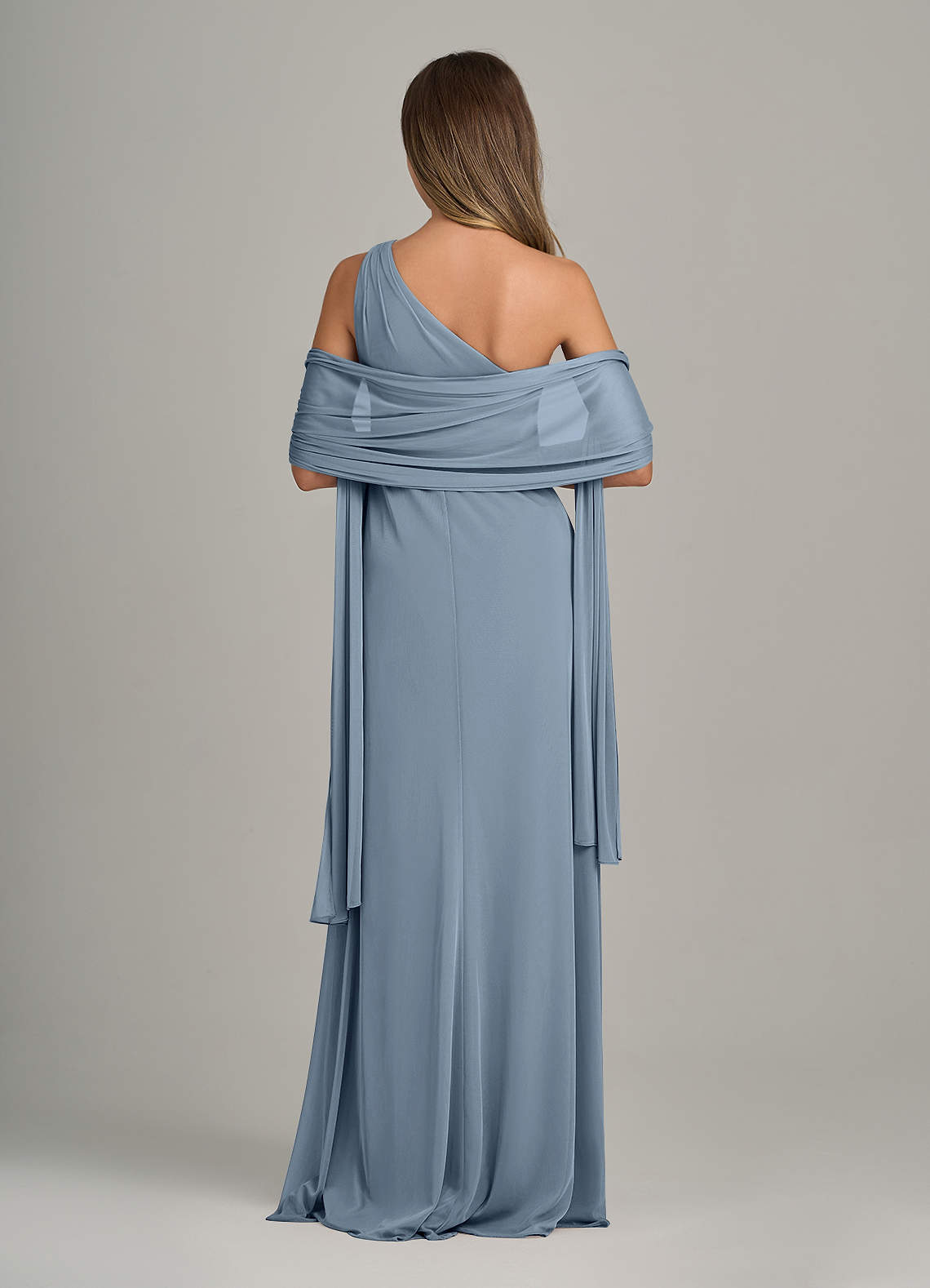 front Azazie Matching Color Mesh Shawl