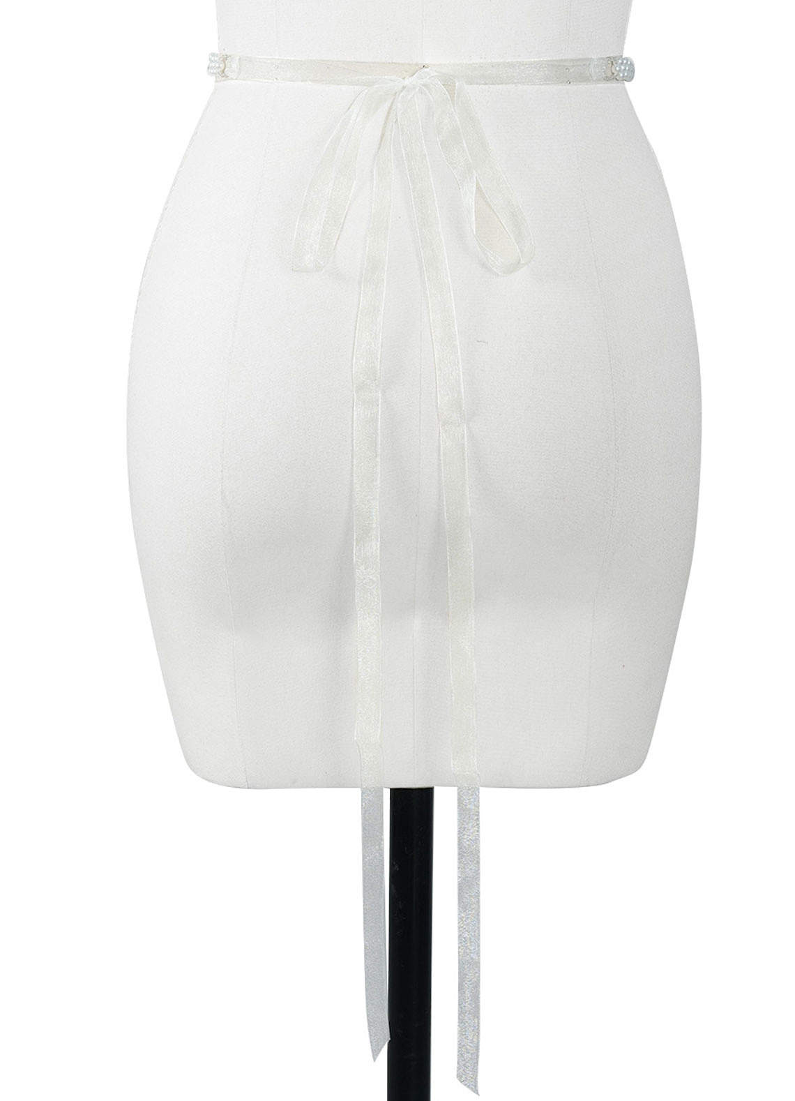 front Pearls and Organza Sashes