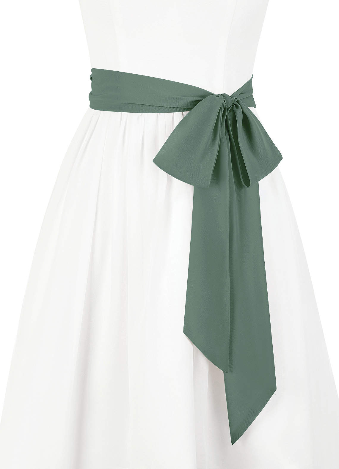 front Azazie Matching Color Chiffon Sash
