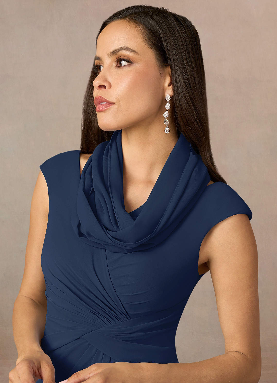 front Azazie Matching Color Sarah Chiffon Wrap