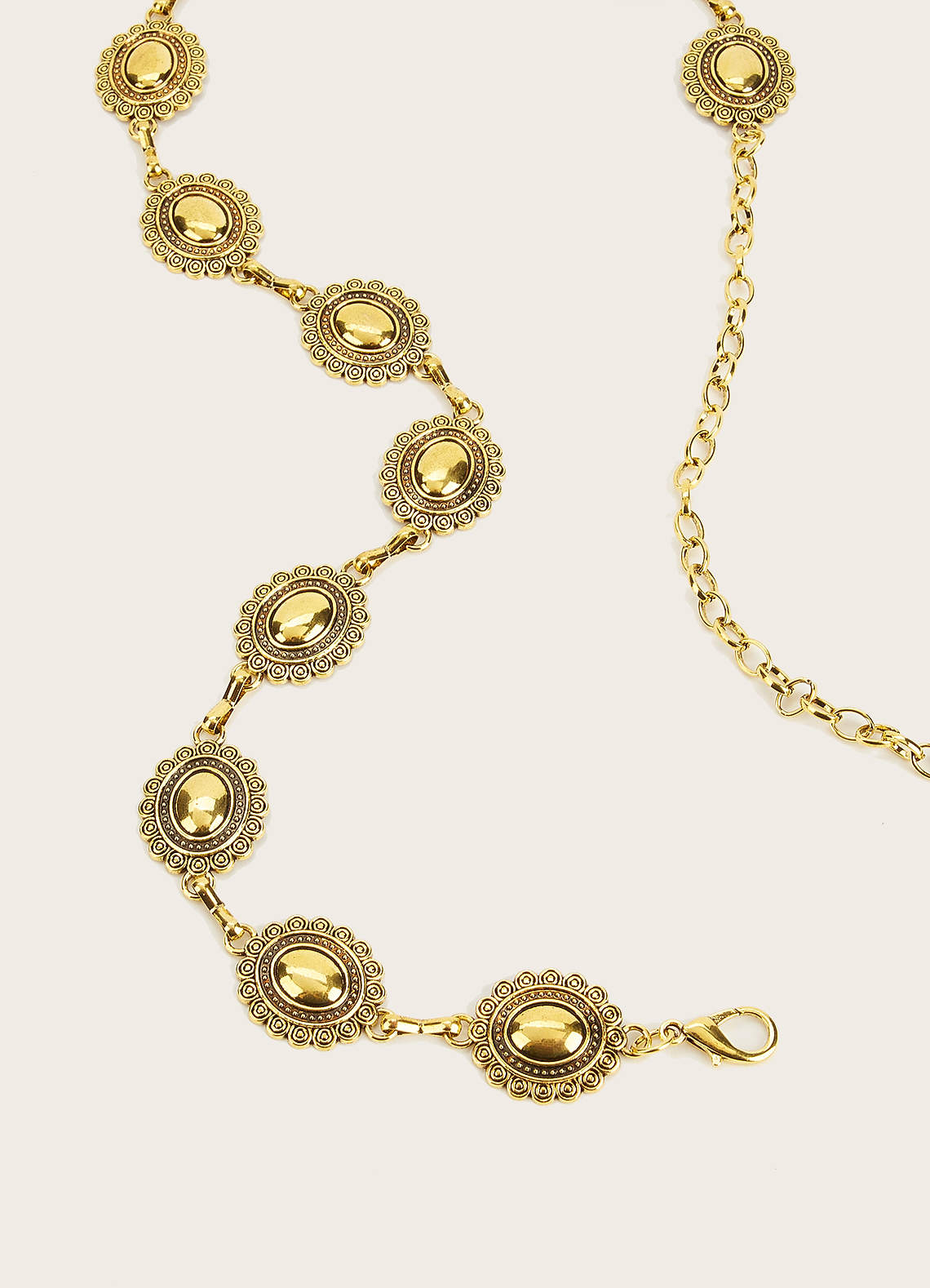 front Antique Metal Chain Belt