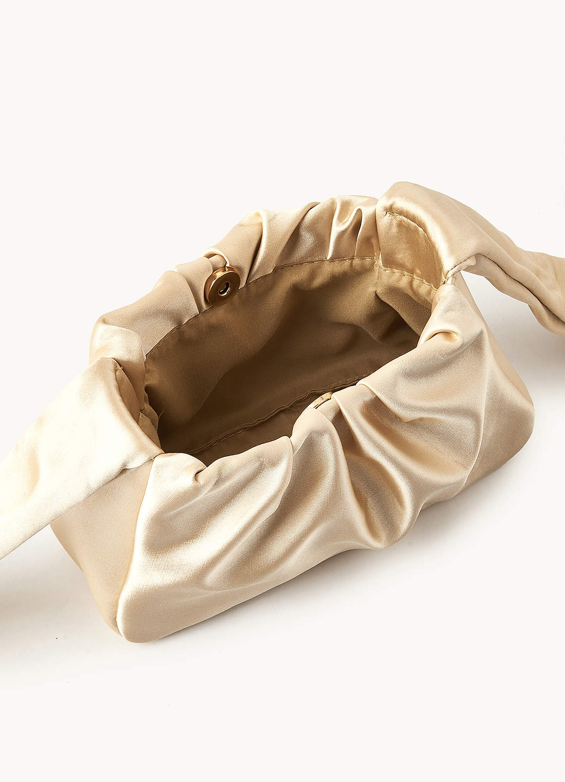 front Satin Knotted Handle Handbag