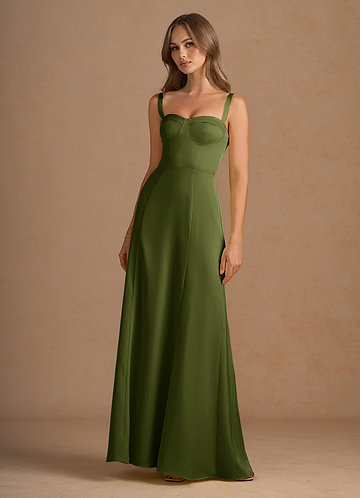 Amaris Olive Green Maxi Dress image1