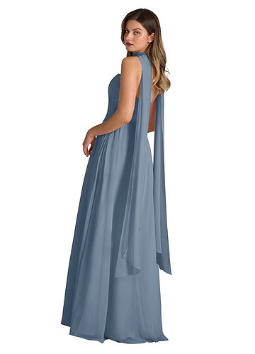 front Azazie Matching Color Chiffon Scarf
