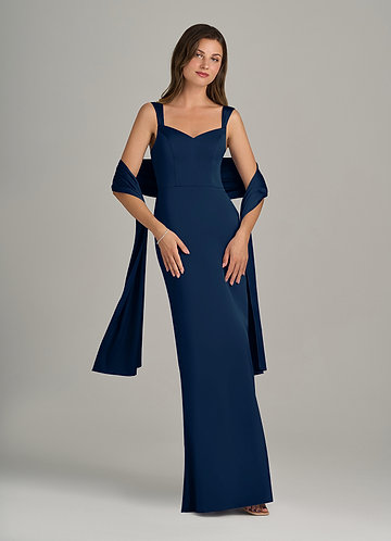 front Azazie Matching Color Stretch Satin Shawl