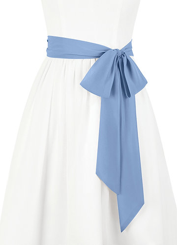 front Azazie Matching Color Chiffon Sash