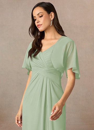 front Azazie Matching Color Salome Chiffon Wrap