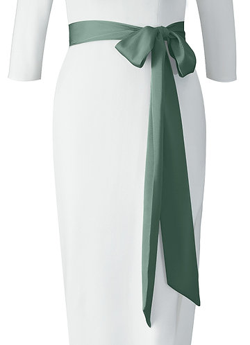 front Azazie Matching Color Stretch Satin Sash