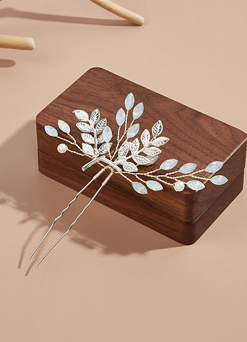 front Laurel Leaves Hairpin