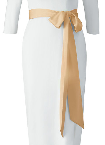front Azazie Matching Color Stretch Satin Sash