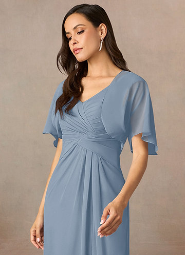 front Azazie Matching Color Salome Chiffon Wrap