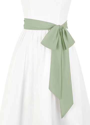 front Azazie Matching Color Chiffon Sash