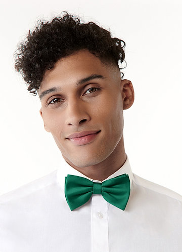 front Matte Satin Pre-Tied Bow Tie