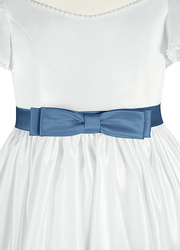 front Azazie Matching Color Satin Layered Bow Sash