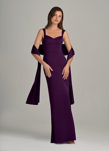 front Azazie Matching Color Stretch Satin Shawl