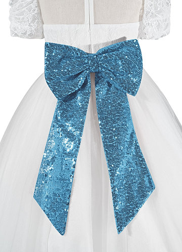 front Sequined Sash with Back Bow