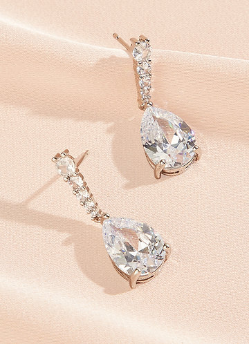 front Vintage Rhinestone Drop Earrings
