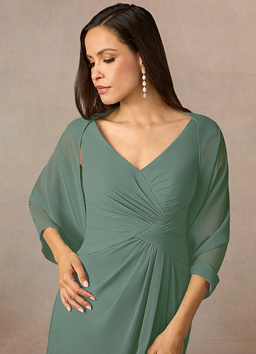 front Azazie Matching Color Sarah Chiffon Wrap