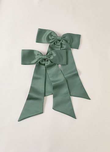 front Matching Color Bow Hair Clip Set