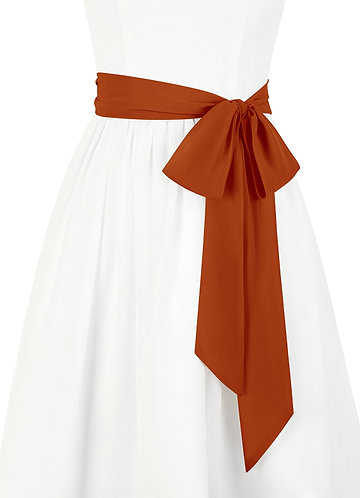 front Azazie Matching Color Chiffon Sash