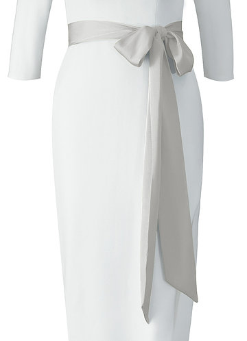 front Azazie Matching Color Stretch Satin Sash