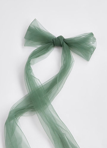 front Matching Color Tulle Bow Sash