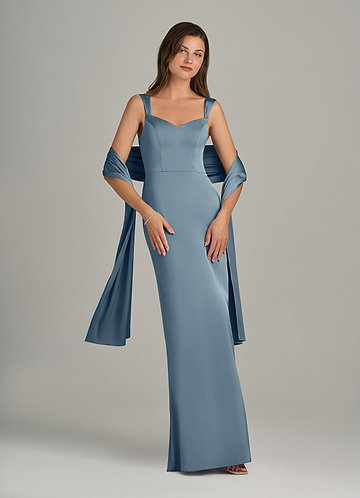 front Azazie Matching Color Stretch Satin Shawl