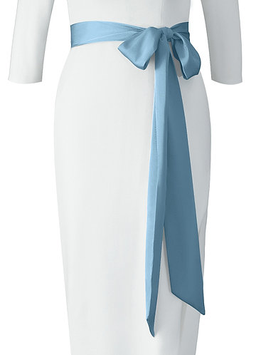 front Azazie Matching Color Stretch Satin Sash