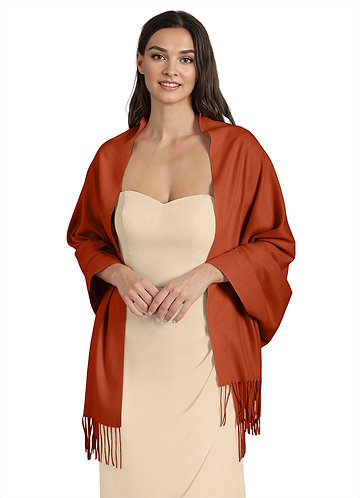front Solid Fringe Shawl
