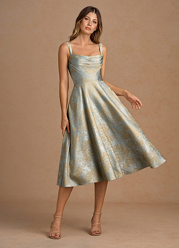 Melusine Vintage Blue Midi Dress image1